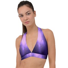 Violet Spark Halter Plunge Bikini Top by Sparkle