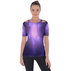 Violet Spark Shoulder Cut Out Short Sleeve Top by Sparkle