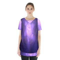 Violet Spark Skirt Hem Sports Top by Sparkle