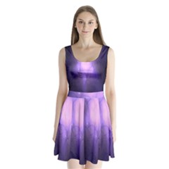 Violet Spark Split Back Mini Dress  by Sparkle