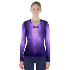 Violet Spark V-neck Long Sleeve Top by Sparkle