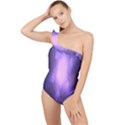 Violet Spark Frilly One Shoulder Swimsuit View1