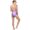 Violet Spark Frilly One Shoulder Swimsuit View2