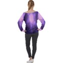 Violet Spark Off Shoulder Long Sleeve Velour Top View2