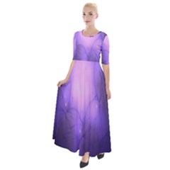 Violet Spark Half Sleeves Maxi Dress by Sparkle