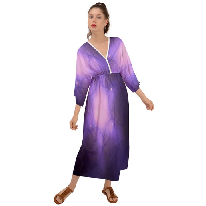 Violet Spark Grecian Style  Maxi Dress