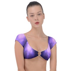 Violet Spark Cap Sleeve Ring Bikini Top by Sparkle