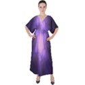 Violet Spark V-Neck Boho Style Maxi Dress View1