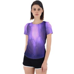 Violet Spark Back Cut Out Sport Tee by Sparkle