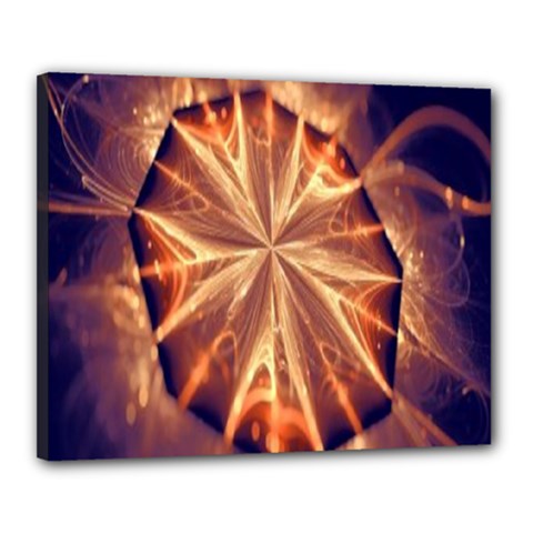 Sun Fractal Canvas 20  X 16  (stretched) by Sparkle