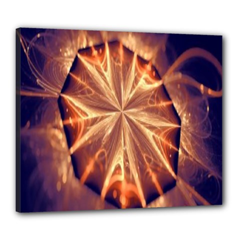 Sun Fractal Canvas 24  X 20  (stretched) by Sparkle