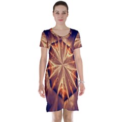 Sun Fractal Short Sleeve Nightdress by Sparkle