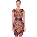 Sun Fractal Capsleeve Drawstring Dress  View1