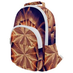 Sun Fractal Rounded Multi Pocket Backpack by Sparkle