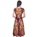 Sun Fractal Cap Sleeve Wrap Front Dress View2