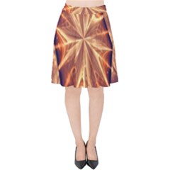 Sun Fractal Velvet High Waist Skirt by Sparkle