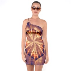 Sun Fractal One Soulder Bodycon Dress by Sparkle