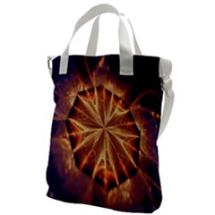 Sun Fractal Canvas Messenger Bag by Sparkle