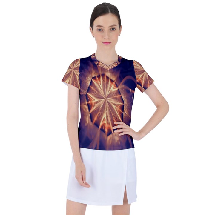 Sun Fractal Women s Sports Top