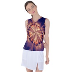 Sun Fractal Women s Sleeveless Sports Top by Sparkle