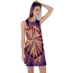 Sun Fractal Racer Back Hoodie Dress by Sparkle