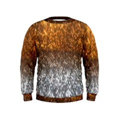 Glitter Gold Kids  Sweatshirt by Sparkle