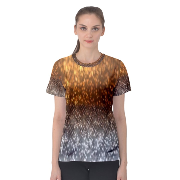 Glitter Gold Women s Sport Mesh Tee