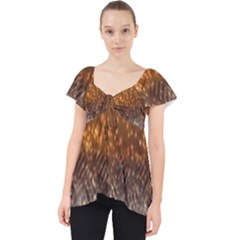 Glitter Gold Lace Front Dolly Top by Sparkle