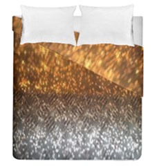 Glitter Gold Duvet Cover Double Side (queen Size) by Sparkle