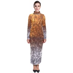 Glitter Gold Turtleneck Maxi Dress by Sparkle