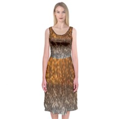 Glitter Gold Midi Sleeveless Dress by Sparkle