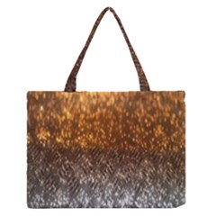 Glitter Gold Zipper Medium Tote Bag by Sparkle