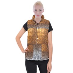 Glitter Gold Women s Button Up Vest