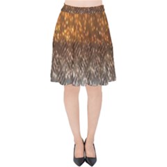 Glitter Gold Velvet High Waist Skirt by Sparkle