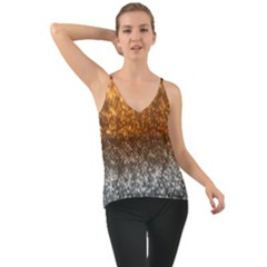 Glitter Gold Chiffon Cami by Sparkle