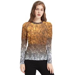 Glitter Gold Women s Long Sleeve Rash Guard by Sparkle