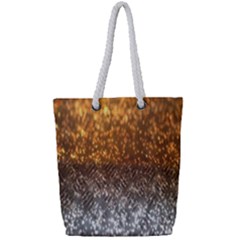 Glitter Gold Full Print Rope Handle Tote (small) by Sparkle