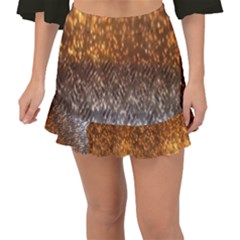 Glitter Gold Fishtail Mini Chiffon Skirt by Sparkle