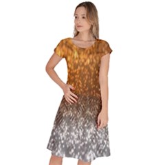 Glitter Gold Classic Short Sleeve Dress by Sparkle