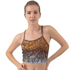 Glitter Gold Mini Tank Bikini Top by Sparkle