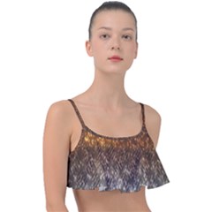 Glitter Gold Frill Bikini Top by Sparkle