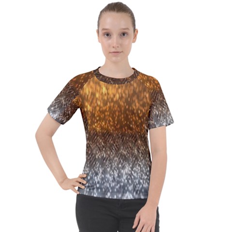 Glitter Gold Women s Sport Raglan Tee by Sparkle