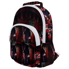 Twist Flower Rounded Multi Pocket Backpack by Sparkle