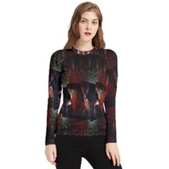 Twist Flower Women s Long Sleeve Rash Guard by Sparkle