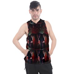 Twist Flower Men s Sleeveless Hoodie by Sparkle