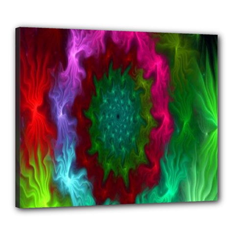 Rainbow Waves Canvas 24  X 20  (stretched) by Sparkle