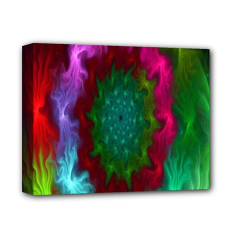 Rainbow Waves Deluxe Canvas 14  X 11  (stretched) by Sparkle