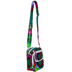 Rainbow Waves Shoulder Strap Belt Bag