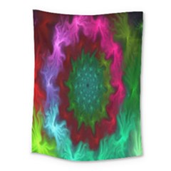 Rainbow Waves Medium Tapestry by Sparkle