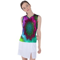 Rainbow Waves Women s Sleeveless Sports Top by Sparkle